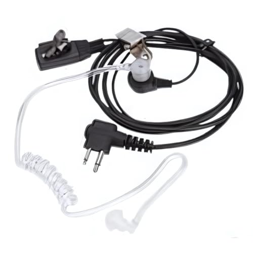 Fone de Ouvido com Microfone Lapela PTT, Fone Rádio Segurança Tubo Acústico para Walkie Talkies EP450 EP 450 SP50 CP040 GP300 W, com cabo reforçado Kevlar de 2 pinos,