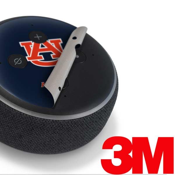 Skinit Decal Audio Skin Compatible with Amazon Echo Dot 3 - Officially Licensed Auburn University Logo Blue Design