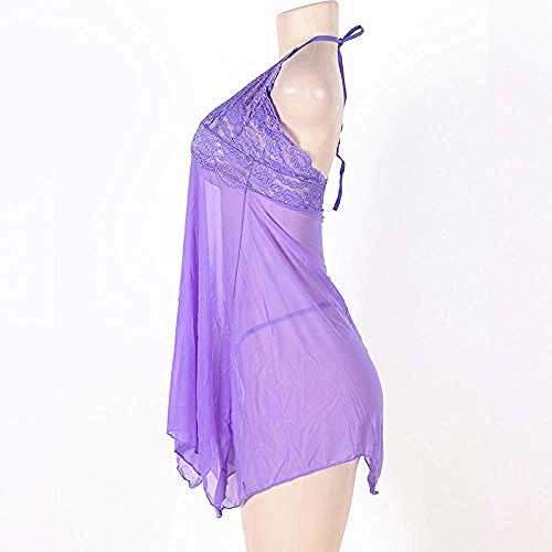 HTRP Vrouwen Erotische Kostuums Vrouwen Erotische Kostuums Erotische Kleding Erotische Ondergoed Sexy Lingerie Grote Maat Erotische Lingerie Sexy Pyjama Vrouwen Sling-Paars_4XL - Image 4