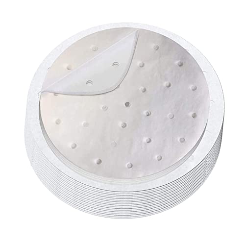 Air Fryer Liners (100+100 Pack) 10 Inch And 8 Inch Bamboo Steamer Liner,Perforated Parchment Paper Non-Stick Basket Mat Perfect For Airfryers/Steaming/Baking/Cooking. #TOP22