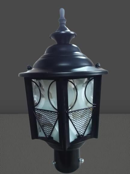 Areezo Black Outdoor Modern Waterproof Gate Light/Pillar Light for Home & Garden, Path (Bulbnot Included) (Pack of 1) 3