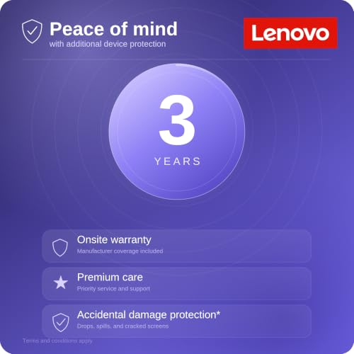 Image of Lenovo 2 Year Onsite Warranty + 2 Year Accidental Damage Protection + 2 Year Premium Care (Only Eligible for IdeaPad Slim 5 and Yoga Series)