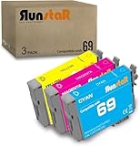 Run Star 3 Pack Remanufactured for 69 T069 Ink Cartridge for Epson 69 T069 for Stylus CX5000 CX9400 CX8400 CX6000 CX7400 NX110 NX300 NX400 NX410 NX415 Workforce 30 610 Printer (Cyan/Magenta/Yellow)