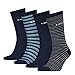 Levi's Stripe Men's Regular Cut Socks Gift Box Confezione Regalo con Calzini Taglio Regolare da Uomo a Righe, Blue Combo, 43