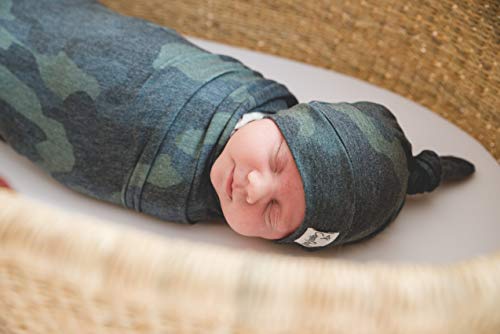 Image of Baby Beanie Hat Top Knot Stretchy Soft inchHunter inch by Copper Pearl