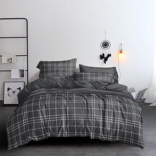 Grace King Size Duvet Cover Sets - Premium Microfiber Kingsize Duvet Cover...