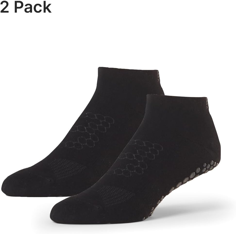 Base 33 Low Rise Grip Socks for Pilates, Barre, Martial Arts, Non-Slip Yoga Socks Unisex