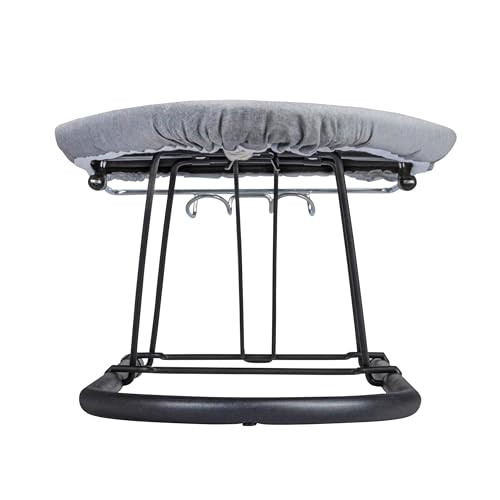 Household Essentials Tabletop Ironing Board, Compact Ironing Board with Iron Rest, Includes Door Hang, Perfect for Dorms and Small Spaces, Black with Gray Cover - Image 5