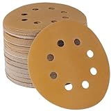 Mestool 58-AP Gold 5-Inch 8-Hole 400 Grit Dustless Hook&Loop 100-pack