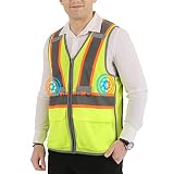 BOTTLESTALK AFFORDABLE SUSTAINABILITY Safety Vest for Men Semiconductor Cooling Vest with Battery Pa
