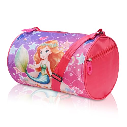Image of Stylbase Multicolor Polyester Kids Duffle Travel Bag for Travelling Gym, Dance, Swimming, Picnic, Sports, Traveling Bag for Boys & Girls (Mermaid, 18)