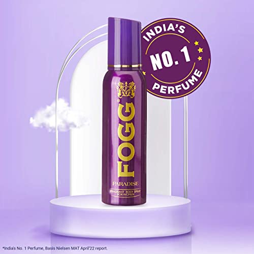 Image of Fogg Marco Perfume Body Spray For Men (Black), 150ml Each (Pack of 2) & Fogg Paradise Fragrant Body Spray for Women and Spray, 150ml
