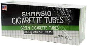 Shargio Green Menthol King-Size High Quality Stunning Filter Tubes 200ct Contains Amazing Taste with - Pack of 3