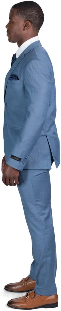 AZAR MAN Slim Fit Mens Solid Suit 2 Button Notch Lapel ZF10036A
