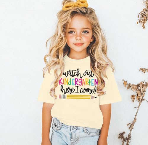 Image of Kindergarten Shirts for Girls Watch Out Kindergarten Here I Come Shirt Kids Back to School T Shirt Children School