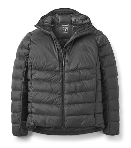 Rab Men’s Cirrus Ultra Jacket - Lightweight Insulated Hoody for Hiking, Climbing, & Skiing - Black - Large