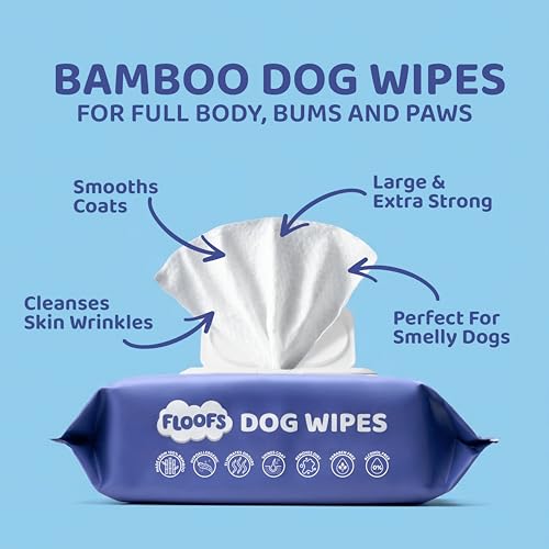 Bamboo Dog Wipes | Antibacterial Pet Care for Face, Ears, Bum & Wrinkles | Hypoallergenic Quick and Easy Cleaning | Fragrance-Free Grooming for Dogs & Cats | 100 Count, 15×20cm, 50gsm - Image 3
