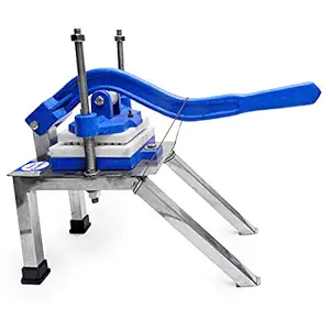 Dhruti Kitchen Equipments Hand Operated Finger Chips Making Machine with Iron Handle & Stainless Steel Frame Casting Body