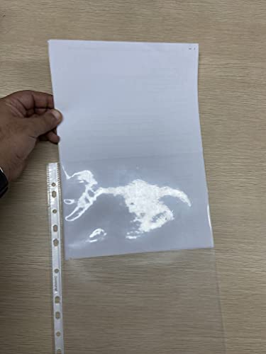 Image of AmazingHind FS size Transparent Protector Leaf For Certificates, Documents And Other Important Papers.Compatible With All Kinds Of Filling System, Protects From Dust And Scratch (Size: FS, Pack Of 25)