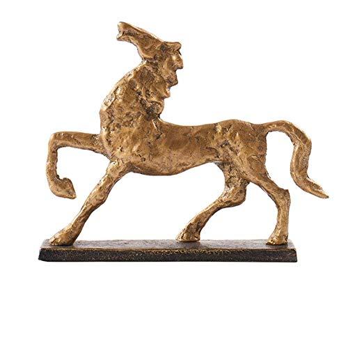 Liushi Horse Statue Decoration, Horse Sculpture Horse Racing Bronze Sculpture Artwork War Horse Abstract Retro Desktop Crafts Decoration #TOP21