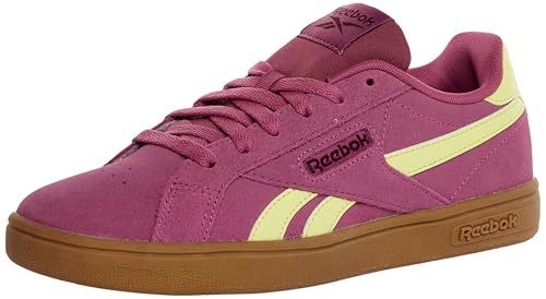 Reebok Women's Court Retro Sneaker, Studio Pink/Yellow/Black Cherry, 6.5 US