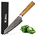 Wakoli Oribu I Kleines Chefmesser Kiritsuke 15,00 cm extrem scharfe Klinge aus 67 Lagen I Profi Küchenmesser mit Griff aus Olivenholz