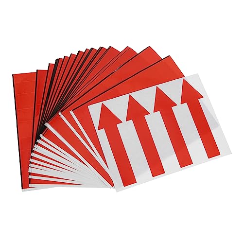 GRIRIW Directional Arrow Stickers for Wall Floor 100pcs Red Arrow Signs Coated Paper Easy to Stick Warning Safety Indicators