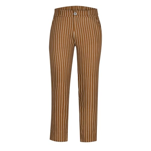 Lmdudan Striped Business Pants for Men's Slim Fit Flat Front Tapered Office Dress Pants Straight Leg Color Block Work Trouser3
