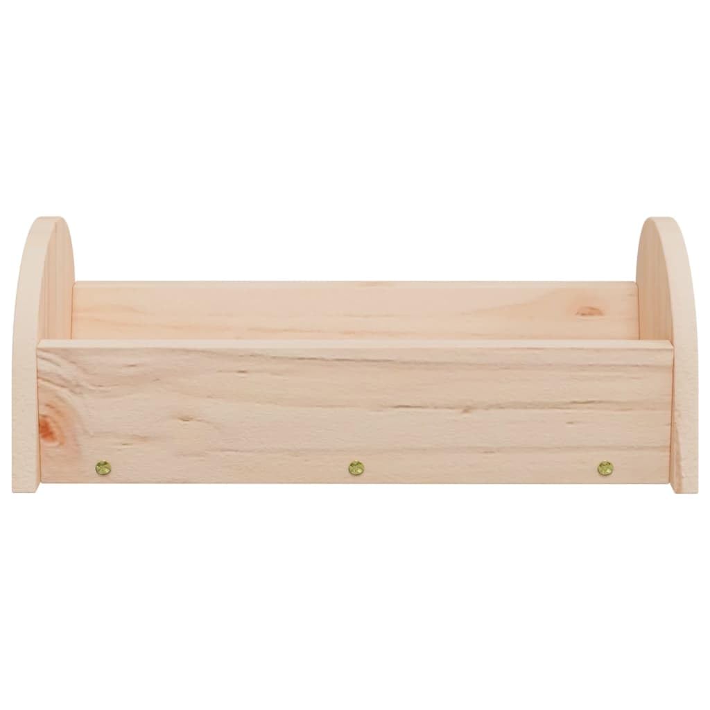 Heuraufe für Kaninchen aus massivem Tannenholz 28x10x10 cm, robust und geruchsfrei, ideal für Meerschweinchen und Kleintiere, schützt Heu vor Verunreinigung, fördert gesunde Fütterung
