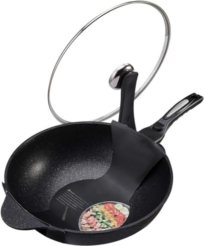 Wok antiadherente para inducción con tapa 32 cm miniatura 1