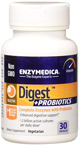 Enzymedica - Digest + Probiotics, An Essential Digestive Enzyme Supplement With Probiotics, 30 Capsules #TOP22