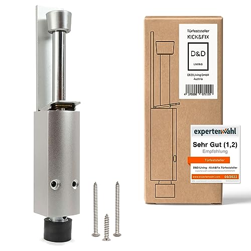 D&D Living® Arrêt de Porte - Kick&Fix Support de Porte pour Intérieur & Extérieur avec Commande au Pied - robuste | résistant à la rouille | antidérapant