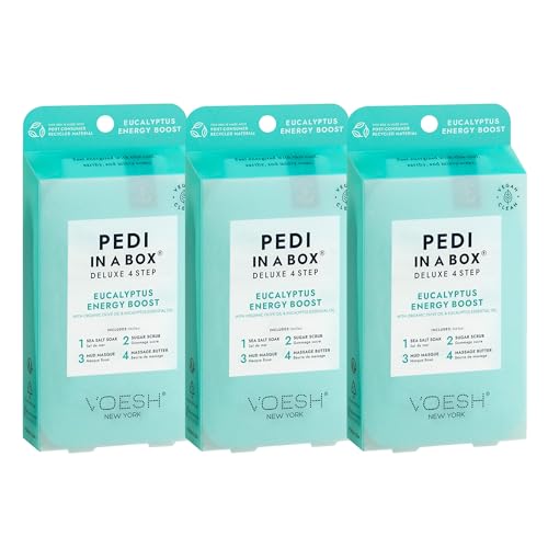 Image of VOESH Pedi in a Box 4 Step, Pedicure Set, At-Home Pedicure, DIY Pedi, Foot Treatment, Pedicure Supplies, Foot Scrub, Foot Spa, Foot Care, Foot Therapy