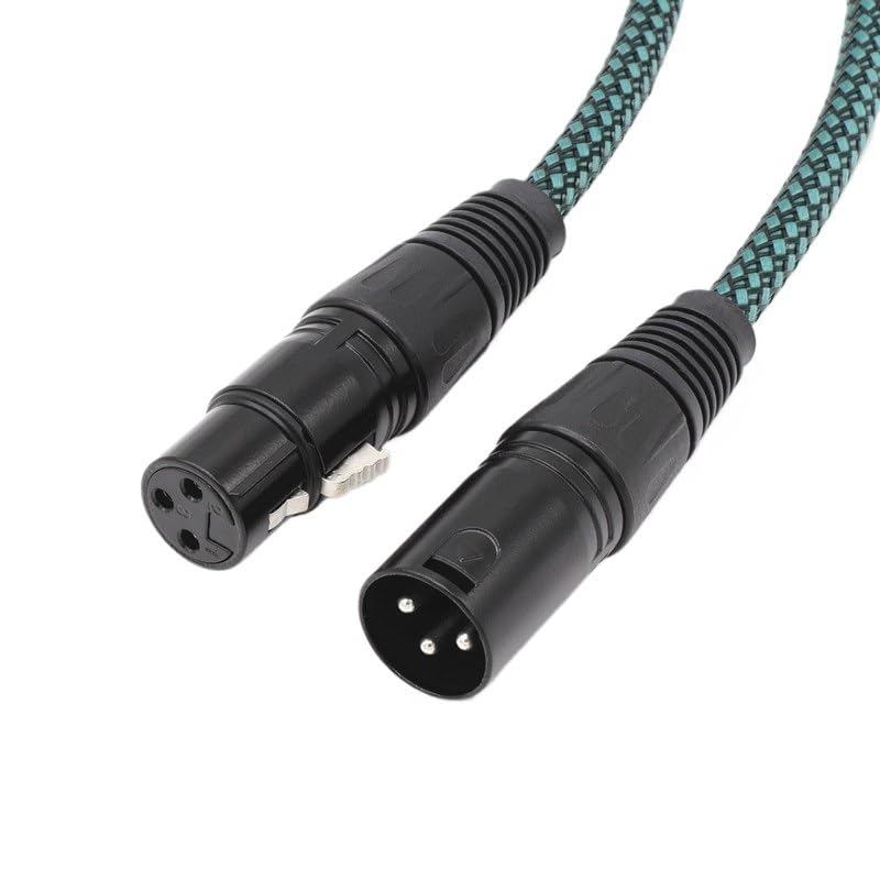 Przedłużenie linii męsko-żeńskiej zbalansowany wzmacniacz miksera XLR linia mikrofonu na żywo (brązowa czarna netto, 1,8 m)