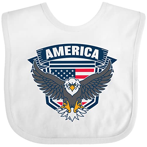 inktastic America with Eagle Shield and Banner Baby Bib