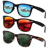 EYEGUARD 3 Pack Bifocal Reading Sunglasses for Men Women Classic Designer Sun Readers Outdoor Reading Glasses 2.75