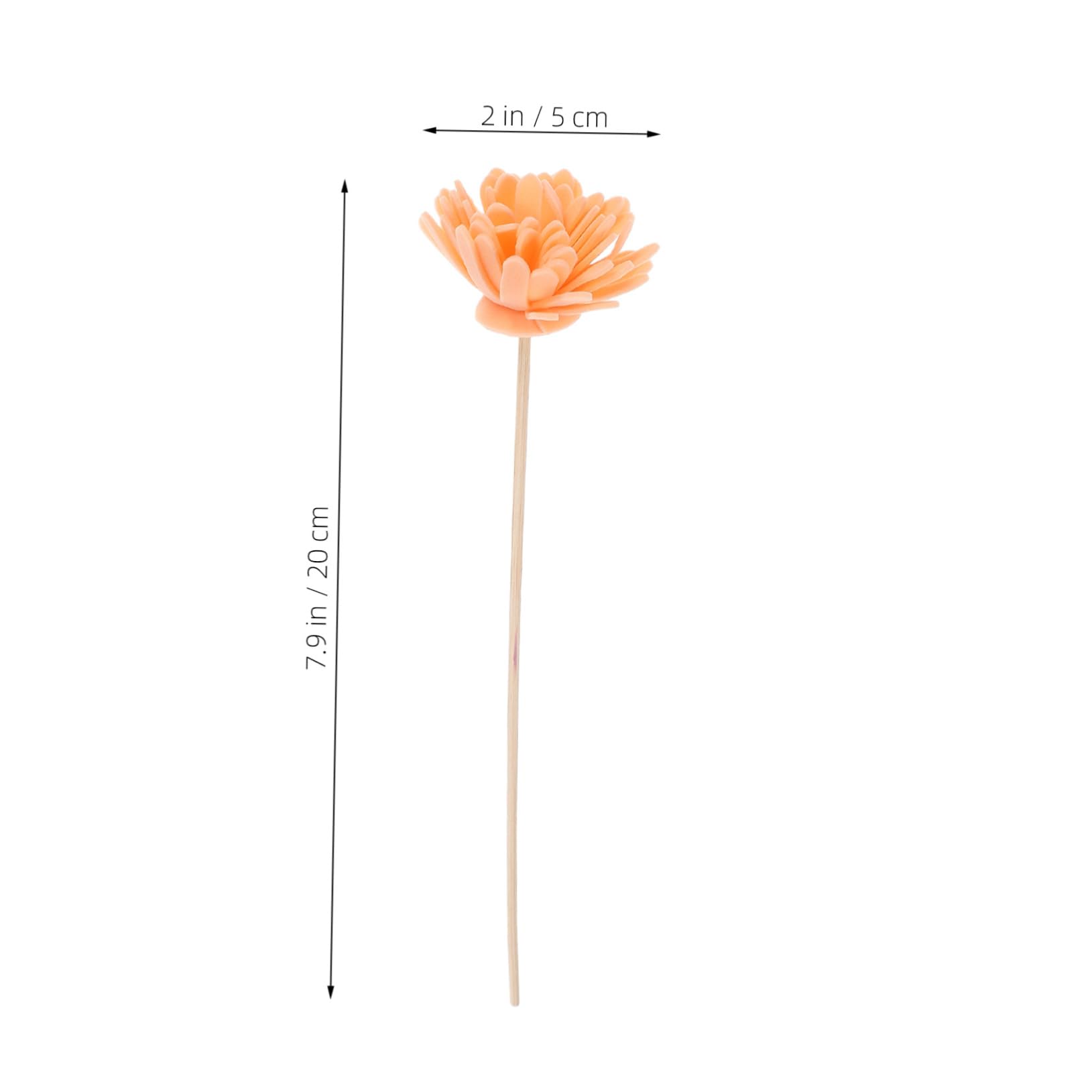 Vaguelly 12pcs Flower Diffuser Sticks Rattan Scented Sticks with Decorative Faux Flowers Pine and Citrus Fragrance for Home Office and Bathroom Decor