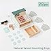 PairPear Wooden Toy Cash Register,Kids Pretend Play Money Counting Toys with Scanner and Credit Card,Toddler Cashier Toy Grocery Play Food Accessory for Pre-School Gift Boys Girls 3+