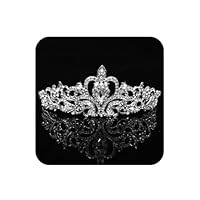 Couronne princesse, Diademe femme, Couronne anniversaire, Couronne reine, Couronne princesse adulte,Convient pour les anniversaires, les mariages,bal de fin d'année (Silver A)