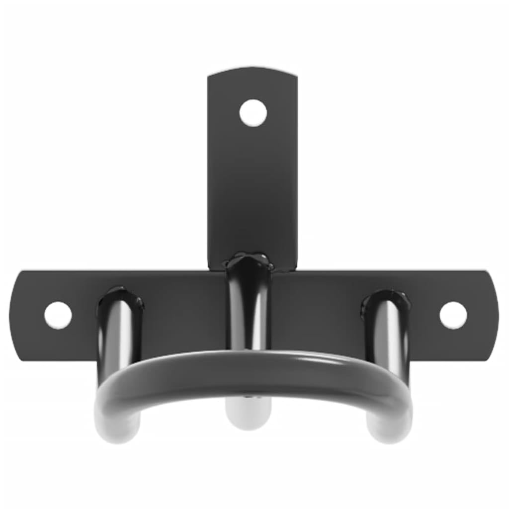 Mangloder - Soporte de pared para trenzas, hierro negro, 13 x 13 x 7,5 cm, para establo, almacenamiento, cuidado, fijación, protección y organización de riendas, trense, cabestro, correa, accesorios