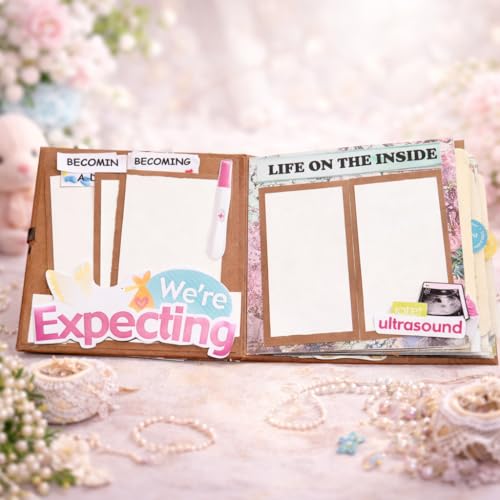 Image of Lavy'S Creations Handmade Scrapbook - Mom To Be Scrapbook- Pregnancy Journal Album