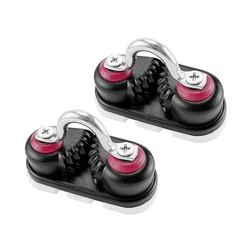 MiOYOOW 2 tacos de leva, diámetro máximo de línea de 15 mm, tacos de aluminio para kayak, barco, canoa