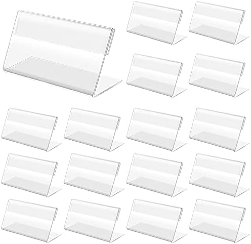 Porte-Étiquettes Prix Acrylique - Lot De 20 Supports 8x5cm Transparents Pour Commerce Et Bureau