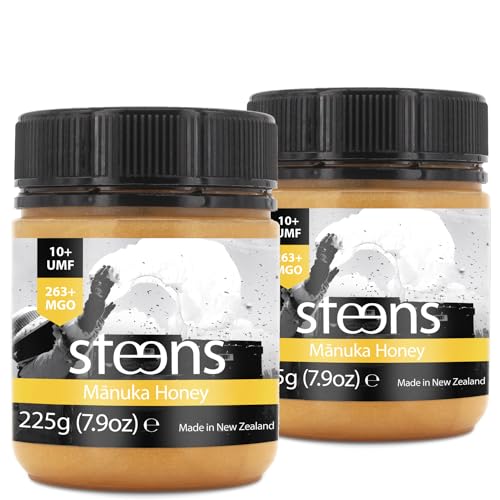 Steens 100% Pure New Zealand Raw Manuka Honey, MGO 263+ UMF 10+, 2x 7.9 oz