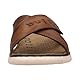 bugatti Herren Sommer Pantoletten aus Leder und Textil, Cognac, 42 EU