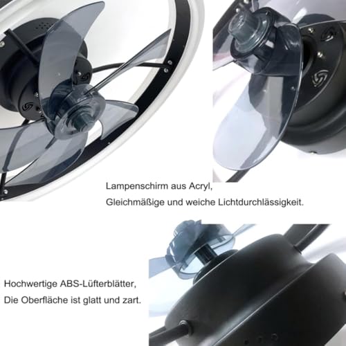 Blendra 50cm Modern LED Ceiling Fan with Lights & Remote - 6 Speeds, Dimmable, Energy-Efficient & Stylish Design for Bedroom, Living Room, Kitchen - Image 5