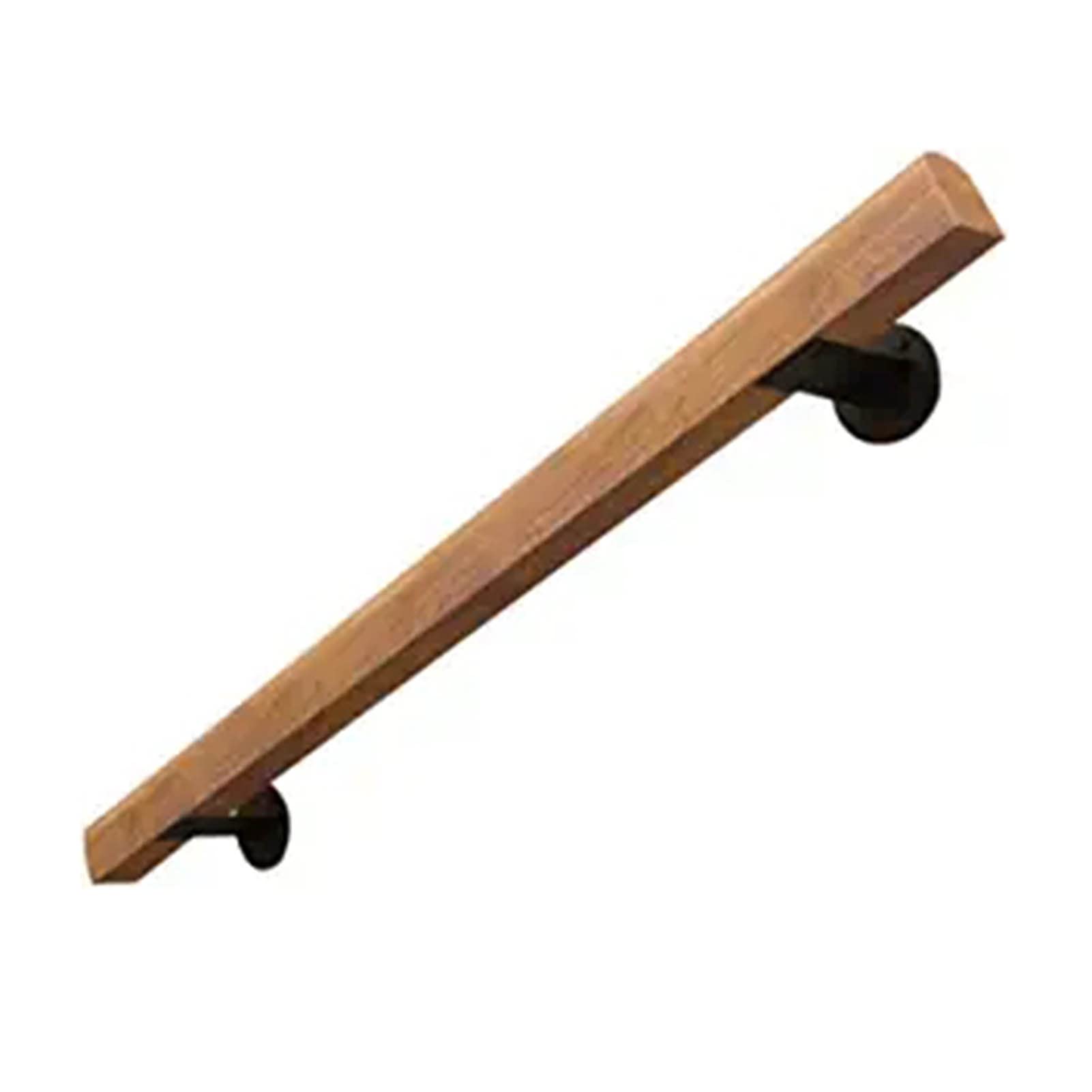 Lqsybhd Girls Wooden Handrails For Stairs, Non-Slip Stair Banister With Brackets, Against The Wall Elderly And Children's Safety Grab Bar Kit, For Interior Corridor Villa Building Loft(Size:80cm/2.6Ft)