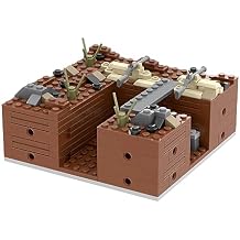 WW2 Battlefield Left Corner Military Block Set 200 Pieces Suitable for MOC Military Secondary Creation
