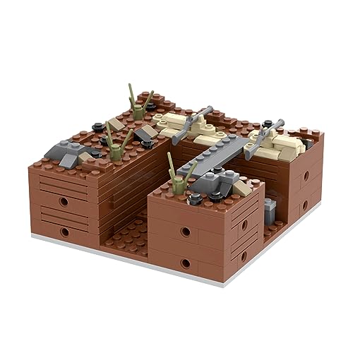 Image of WW2 Battlefield Left Corner Military Block Set (200 Pieces) Suitable for MOC Military Secondary Creation