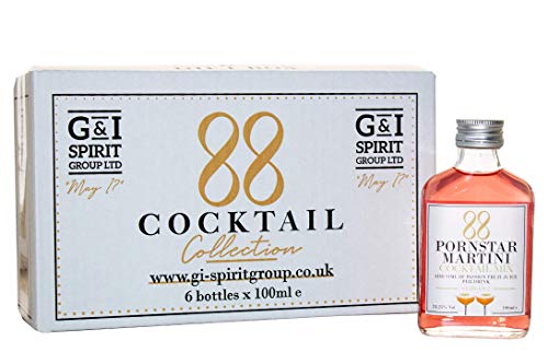 Pornstar Martini Pre-mixed Cocktail Gift Set | Case of 6 x 100ml Bottles | Each Bottle Makes 2 Cocktails | Just Add Mixers | 24.25% ABV